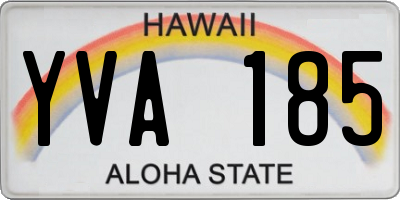 HI license plate YVA185