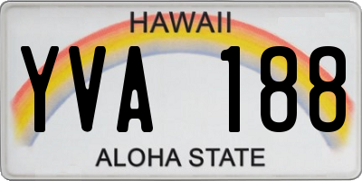 HI license plate YVA188