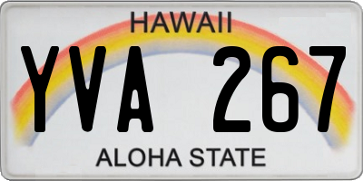 HI license plate YVA267