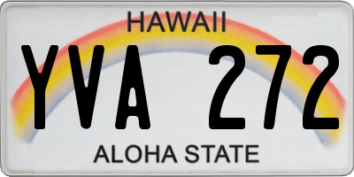 HI license plate YVA272