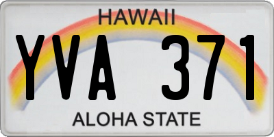 HI license plate YVA371