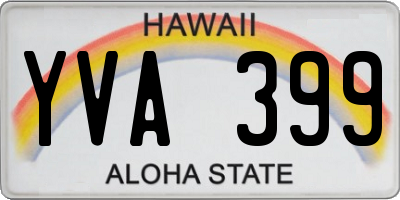 HI license plate YVA399