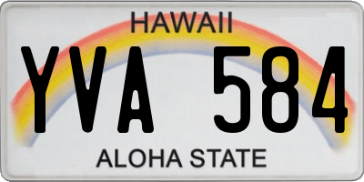 HI license plate YVA584