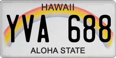 HI license plate YVA688