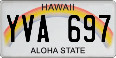 HI license plate YVA697