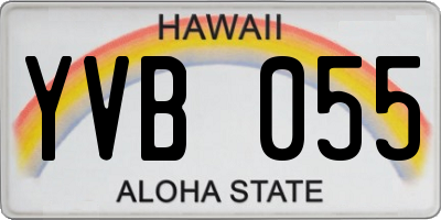 HI license plate YVB055