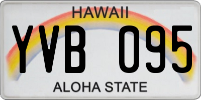 HI license plate YVB095