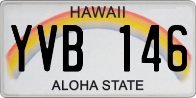 HI license plate YVB146