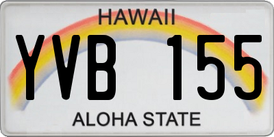 HI license plate YVB155