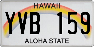 HI license plate YVB159