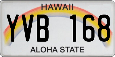 HI license plate YVB168