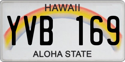 HI license plate YVB169