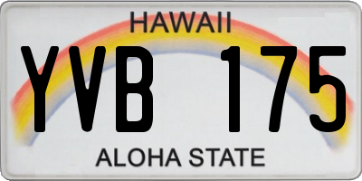 HI license plate YVB175