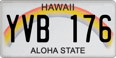 HI license plate YVB176
