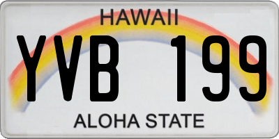 HI license plate YVB199