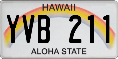 HI license plate YVB211