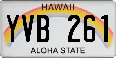 HI license plate YVB261