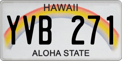 HI license plate YVB271