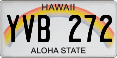 HI license plate YVB272