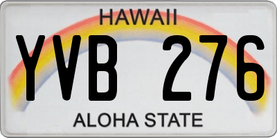 HI license plate YVB276