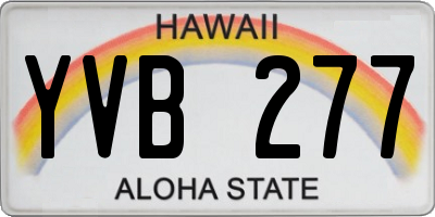 HI license plate YVB277