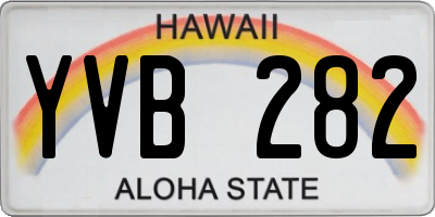 HI license plate YVB282