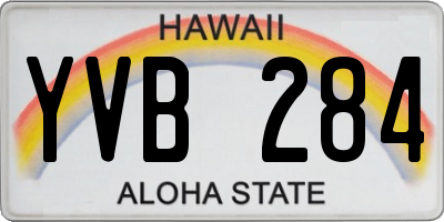 HI license plate YVB284
