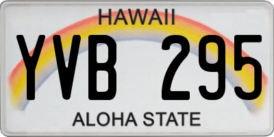 HI license plate YVB295