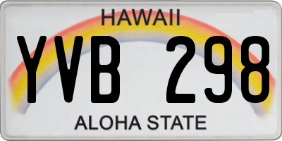 HI license plate YVB298