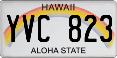 HI license plate YVC823