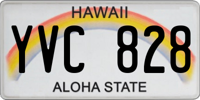 HI license plate YVC828