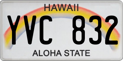 HI license plate YVC832