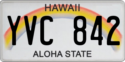 HI license plate YVC842