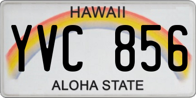 HI license plate YVC856
