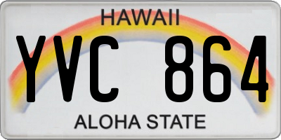 HI license plate YVC864