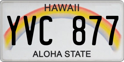 HI license plate YVC877