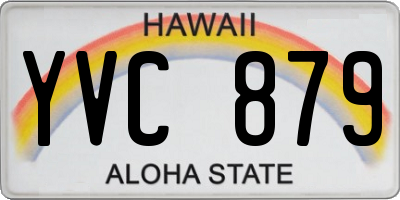 HI license plate YVC879