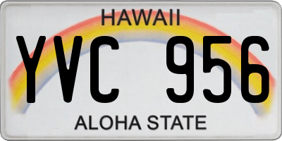 HI license plate YVC956