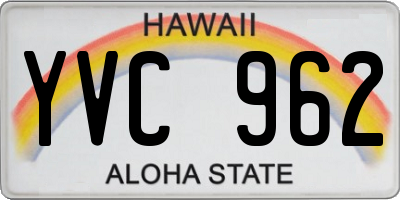 HI license plate YVC962
