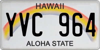 HI license plate YVC964