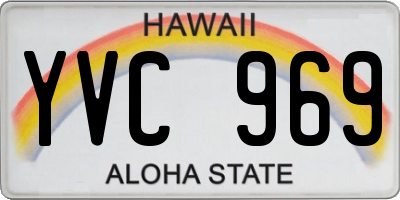HI license plate YVC969
