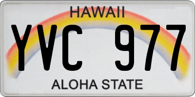 HI license plate YVC977