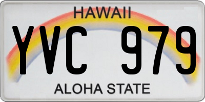 HI license plate YVC979