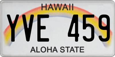 HI license plate YVE459