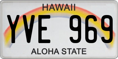 HI license plate YVE969