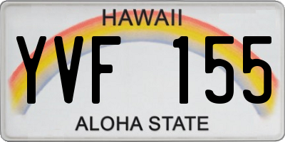 HI license plate YVF155