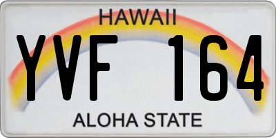 HI license plate YVF164