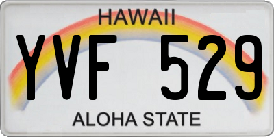 HI license plate YVF529