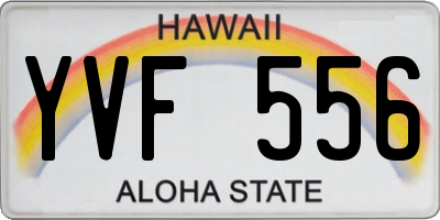 HI license plate YVF556