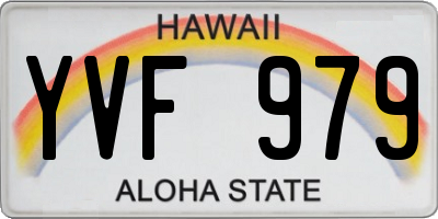 HI license plate YVF979